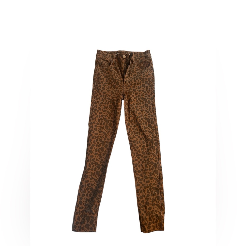 American Eagle Leopard Print Jeans